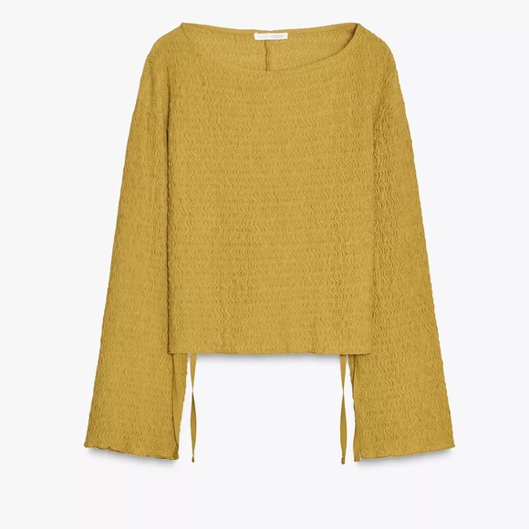 🎁Zara Textured Tie Top🎁 - Picture 5 of 7